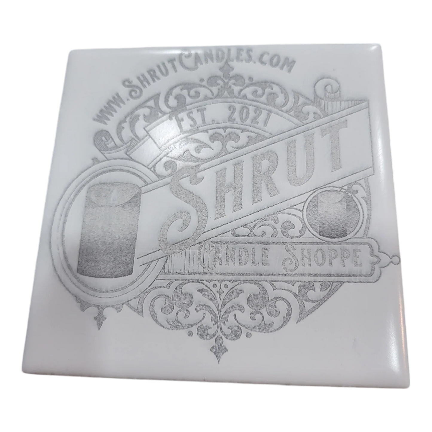 Shrut Candle Shoppe Custom Engraved Candle Jar Coaster