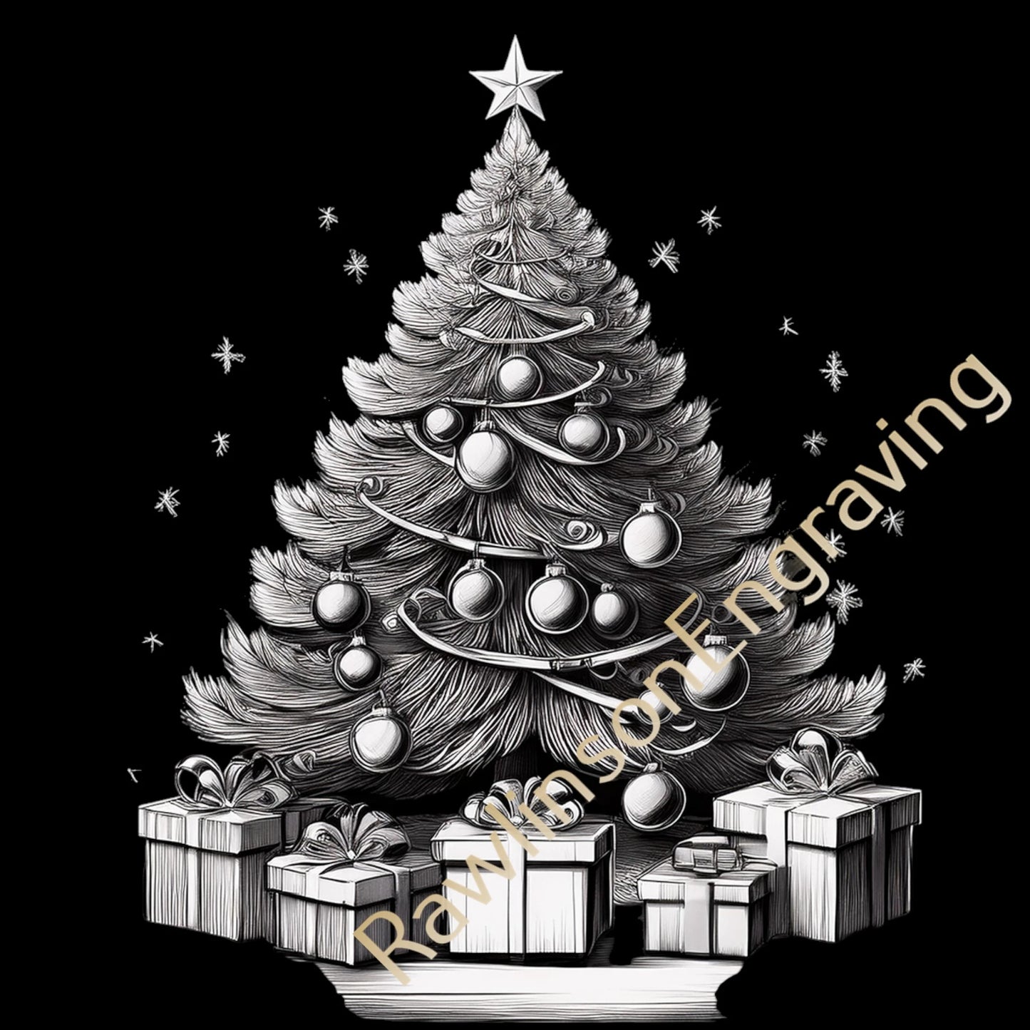 Christmas Custom Laser Engraved Tile Coasters