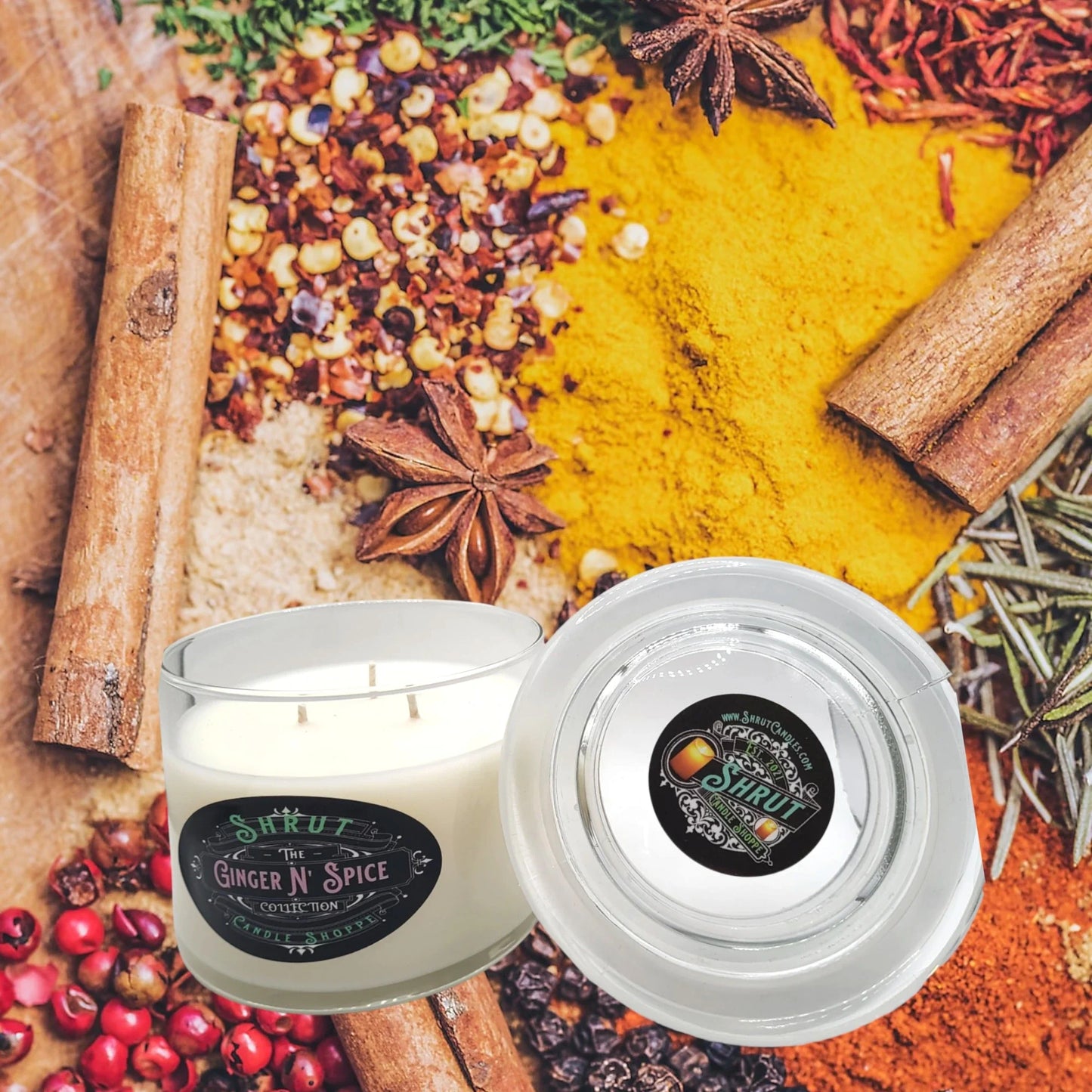 Ginger N' Spice Scented Candle - Embark on a Nostalgic Journey