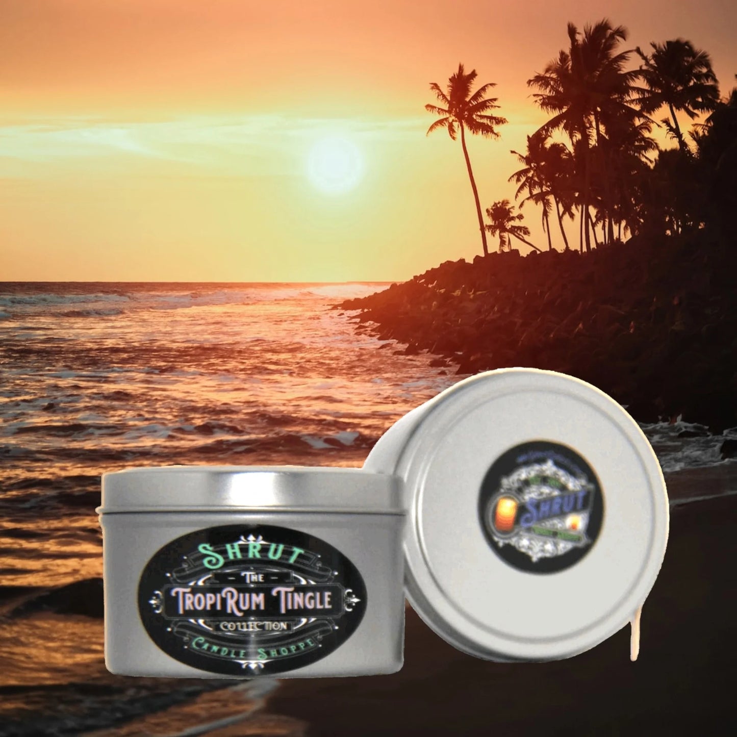 TropiRum Tingle Scented Candle - A Tropical Oasis