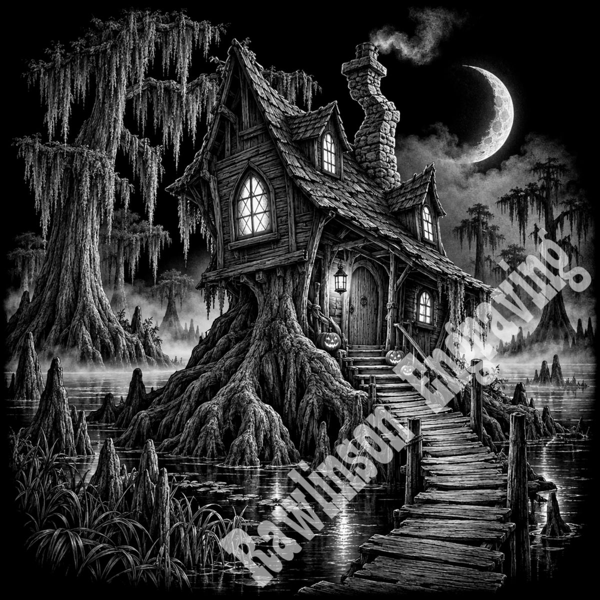 Halloween Custom Laser Engraved Square Slate Coasters