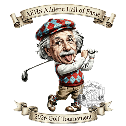 AEHS HOF Golf Tournement Laser Engraved Round Slate Coasters
