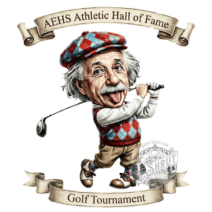 AEHS HOF Golf Tournement Laser Engraved Round Slate Coasters