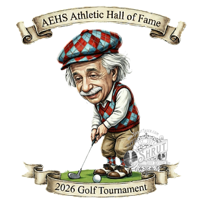 AEHS HOF Golf Tournement Laser Engraved Round Slate Coasters