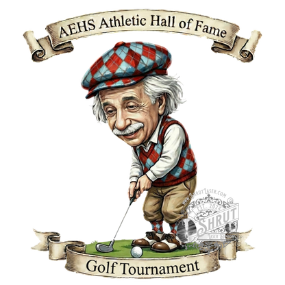 AEHS HOF Golf Tournement Laser Engraved Round Slate Coasters
