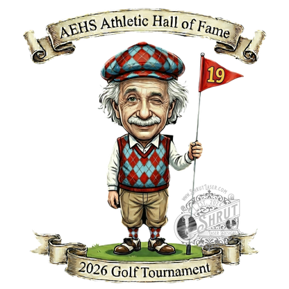 AEHS HOF Golf Tournement Laser Engraved Round Slate Coasters