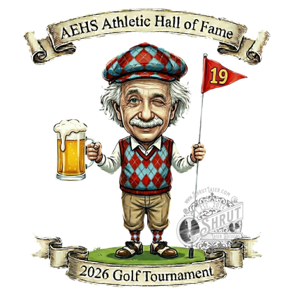 AEHS HOF Golf Tournement Laser Engraved Round Slate Coasters