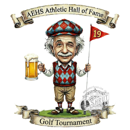 AEHS HOF Golf Tournement Laser Engraved Round Slate Coasters