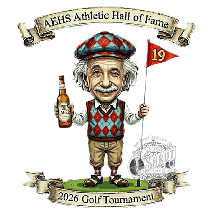 AEHS HOF Golf Tournement Laser Engraved Round Slate Coasters