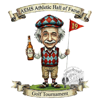 AEHS HOF Golf Tournement Laser Engraved Round Slate Coasters