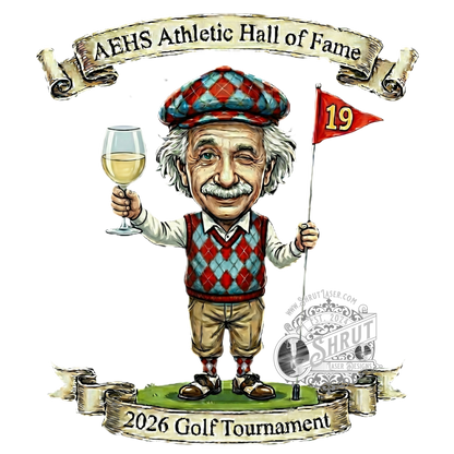 AEHS HOF Golf Tournement Laser Engraved Round Slate Coasters