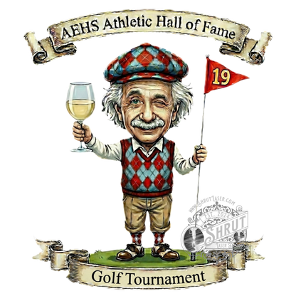 AEHS HOF Golf Tournement Laser Engraved Round Slate Coasters