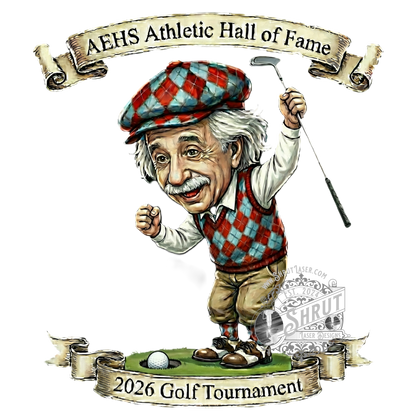AEHS HOF Golf Tournement Laser Engraved Round Slate Coasters