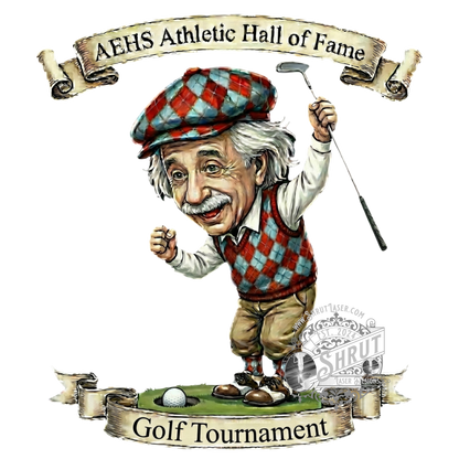 AEHS HOF Golf Tournement Laser Engraved Round Slate Coasters