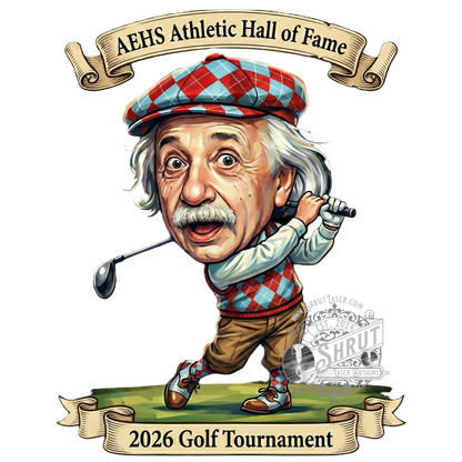 AEHS HOF Golf Tournement Laser Engraved Round Slate Coasters