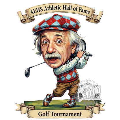 AEHS HOF Golf Tournement Laser Engraved Round Slate Coasters