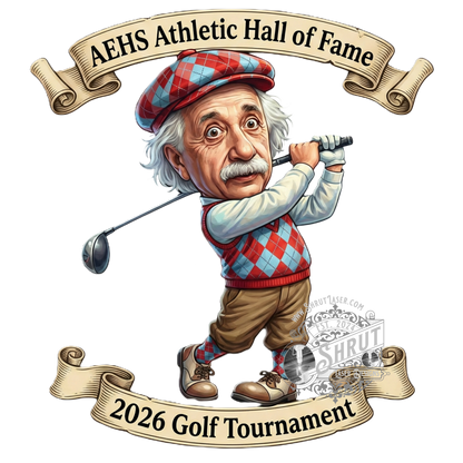 AEHS HOF Golf Tournement Laser Engraved Round Slate Coasters