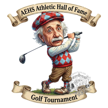 AEHS HOF Golf Tournement Laser Engraved Round Slate Coasters