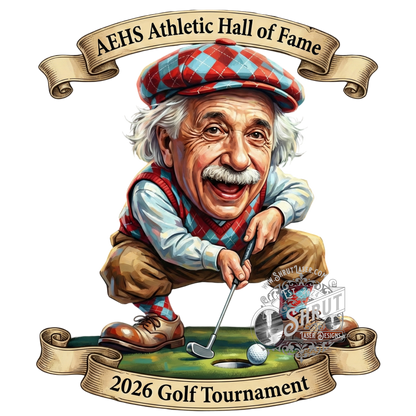AEHS HOF Golf Tournement Laser Engraved Round Slate Coasters