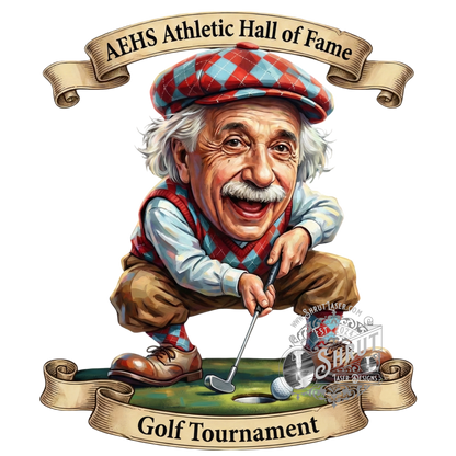 AEHS HOF Golf Tournement Laser Engraved Round Slate Coasters