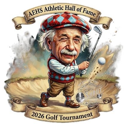 AEHS HOF Golf Tournement Laser Engraved Round Slate Coasters