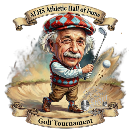 AEHS HOF Golf Tournement Laser Engraved Round Slate Coasters