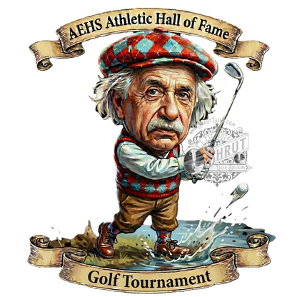 AEHS HOF Golf Tournement Laser Engraved Round Slate Coasters