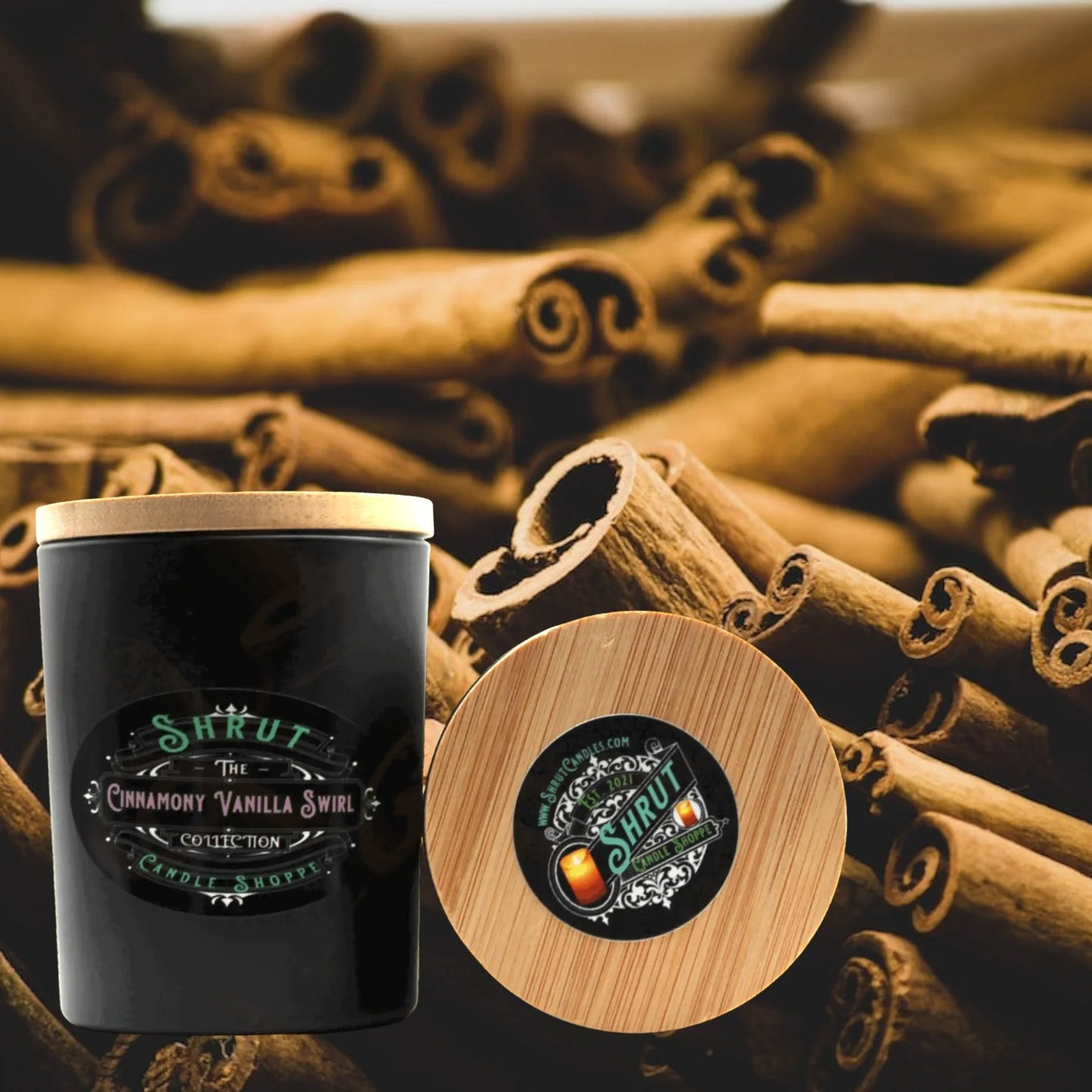 Cinnamony Vanilla Swirl - Hand-Poured, scented Candle
