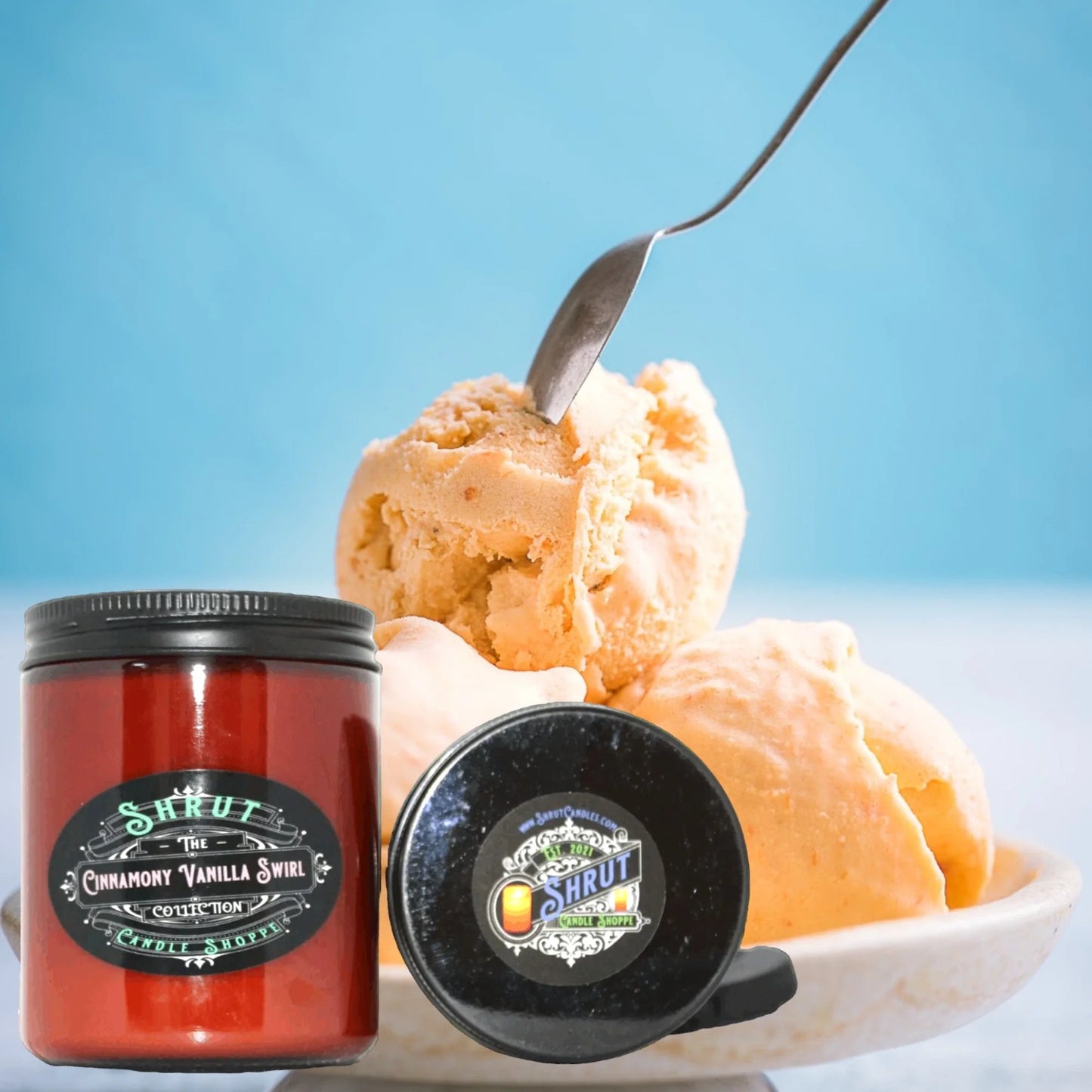 Cinnamony Vanilla Swirl - Hand-Poured, scented Candle