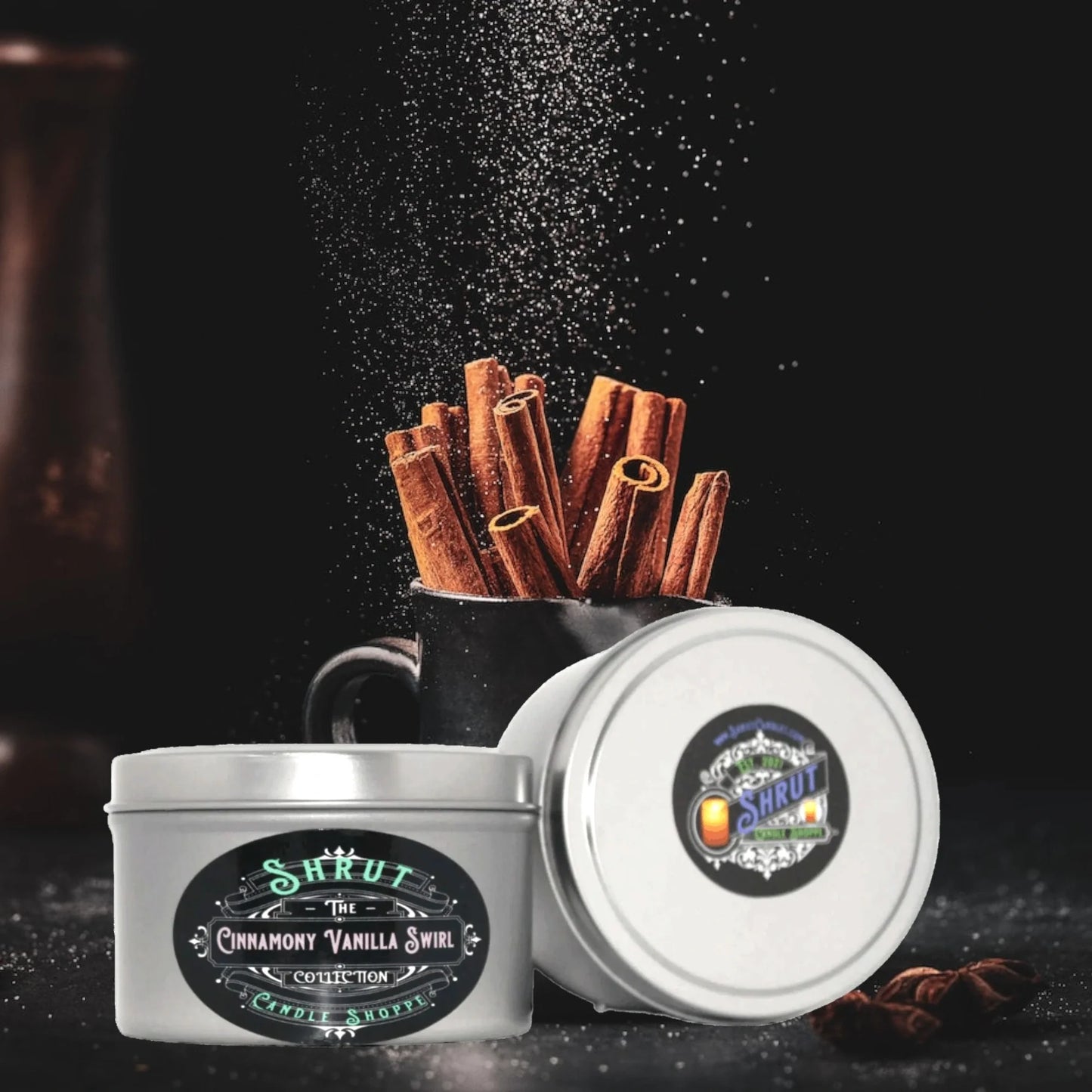 Cinnamony Vanilla Swirl - Hand-Poured, scented Candle