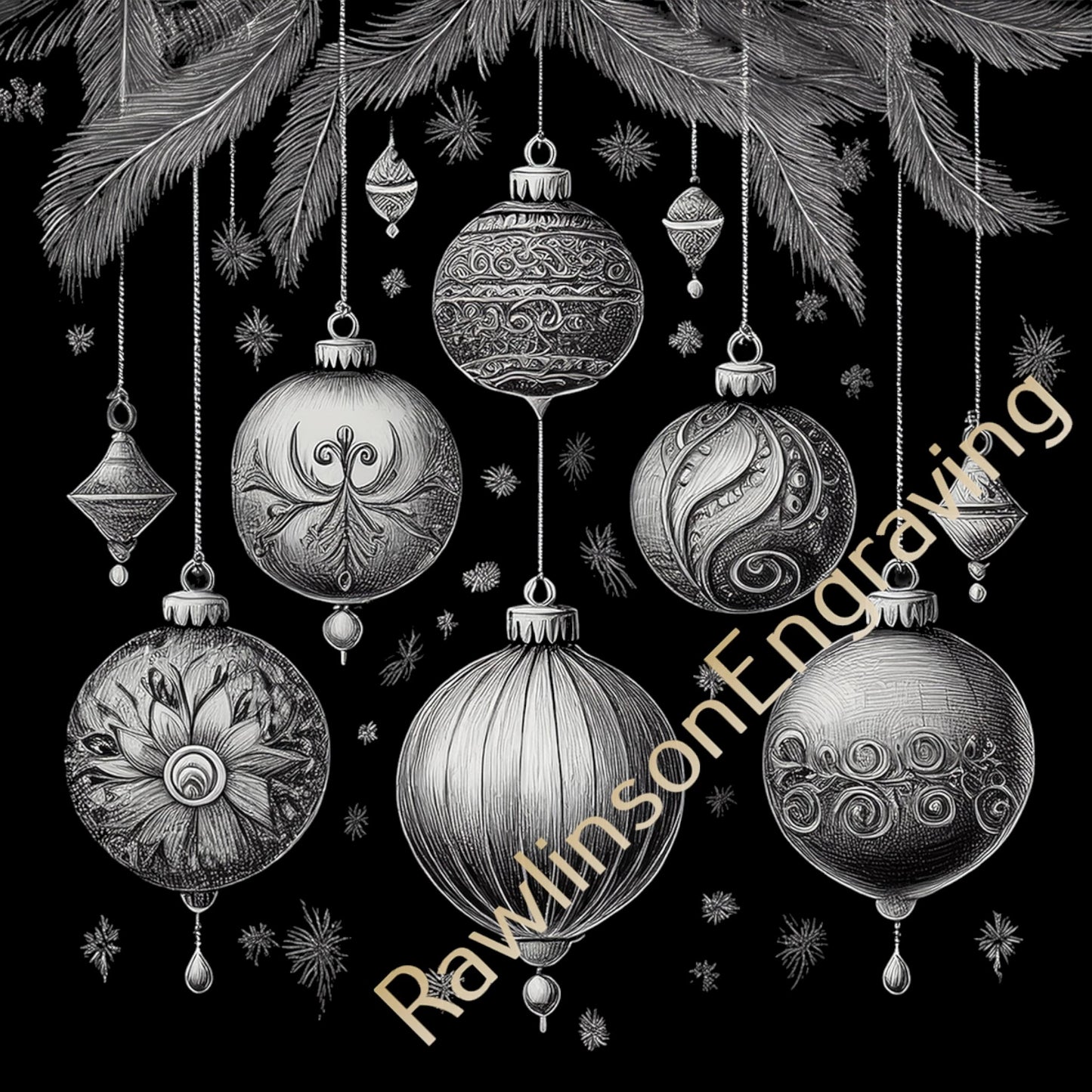 Christmas Custom Laser Engraved Slate Coasters