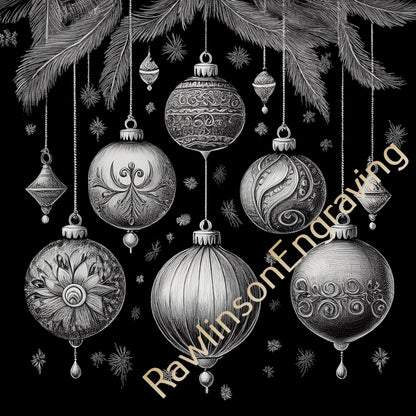 Christmas Custom Laser Engraved Slate Coasters