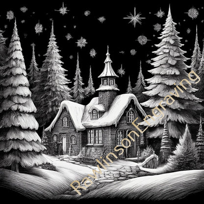 Christmas Custom Laser Engraved Slate Coasters