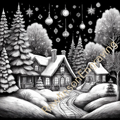 Christmas Custom Laser Engraved Slate Coasters