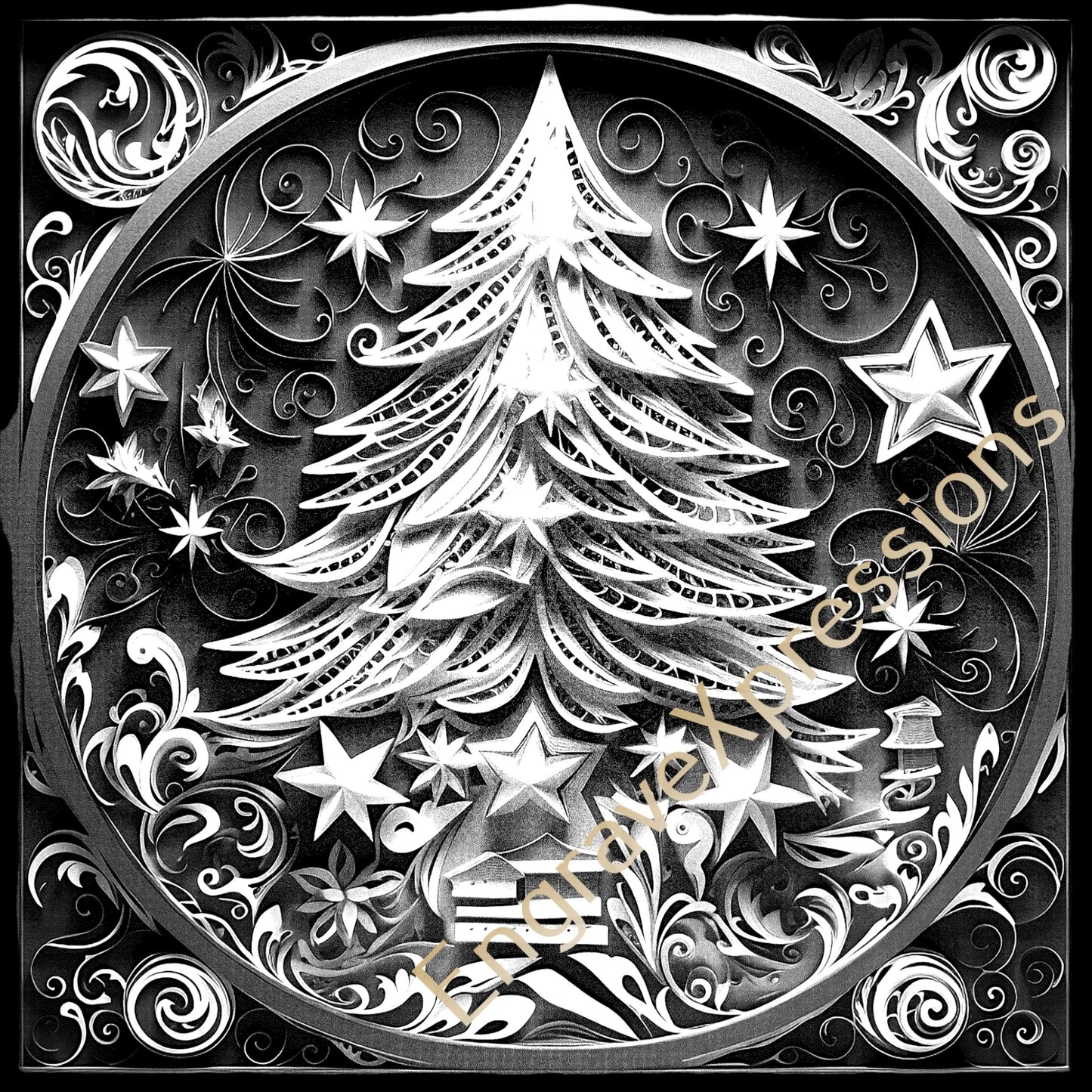 Christmas Custom Laser Engraved Slate Coasters