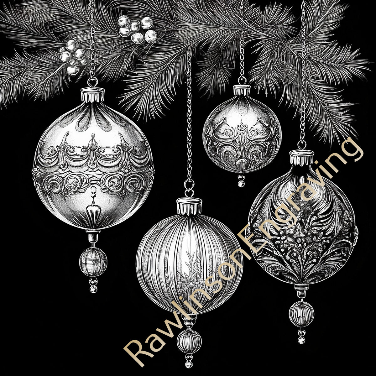 Christmas Custom Laser Engraved Slate Coasters