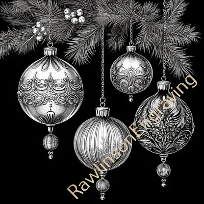 Christmas Custom Laser Engraved Slate Coasters
