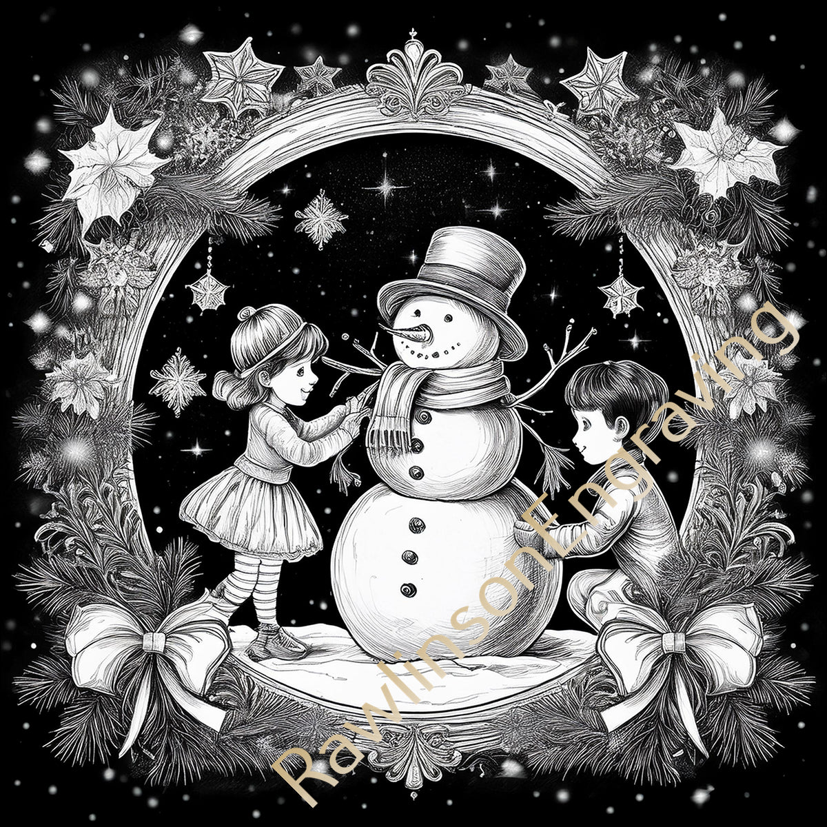 Christmas Custom Laser Engraved Slate Coasters