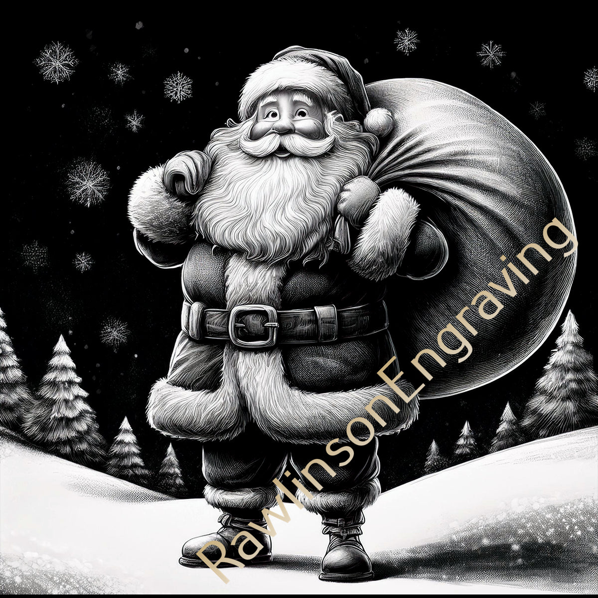 Christmas Custom Laser Engraved Slate Coasters