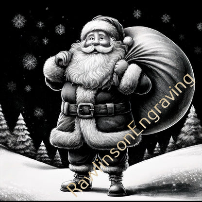 Christmas Custom Laser Engraved Slate Coasters