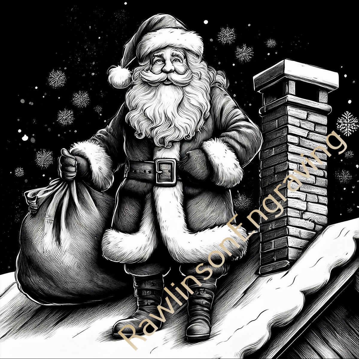Christmas Custom Laser Engraved Slate Coasters