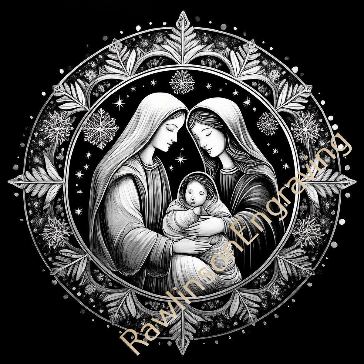 Christmas Custom Laser Engraved Slate Coasters