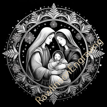 Christmas Custom Laser Engraved Slate Coasters