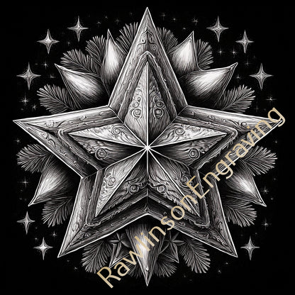Christmas Custom Laser Engraved Slate Coasters
