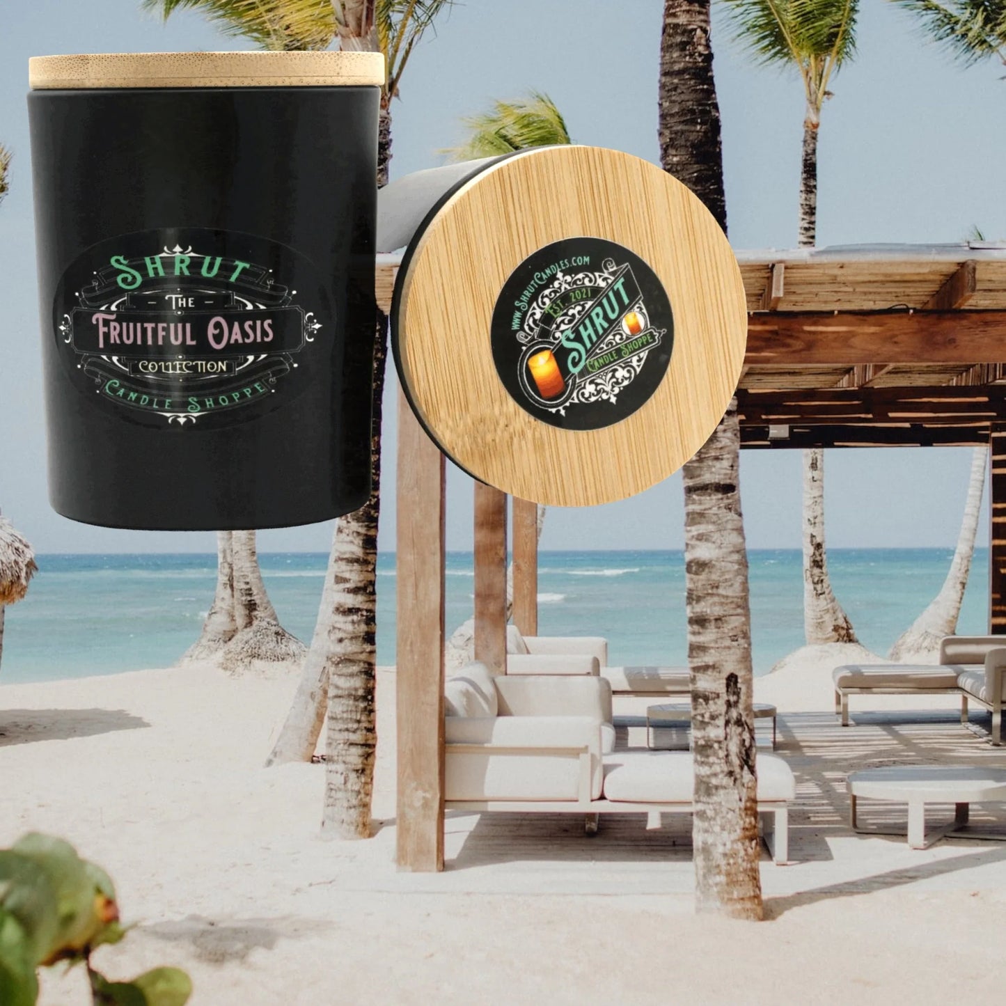 Fruitful Oasis Scented Candle - Escape to a Tropical Paradise