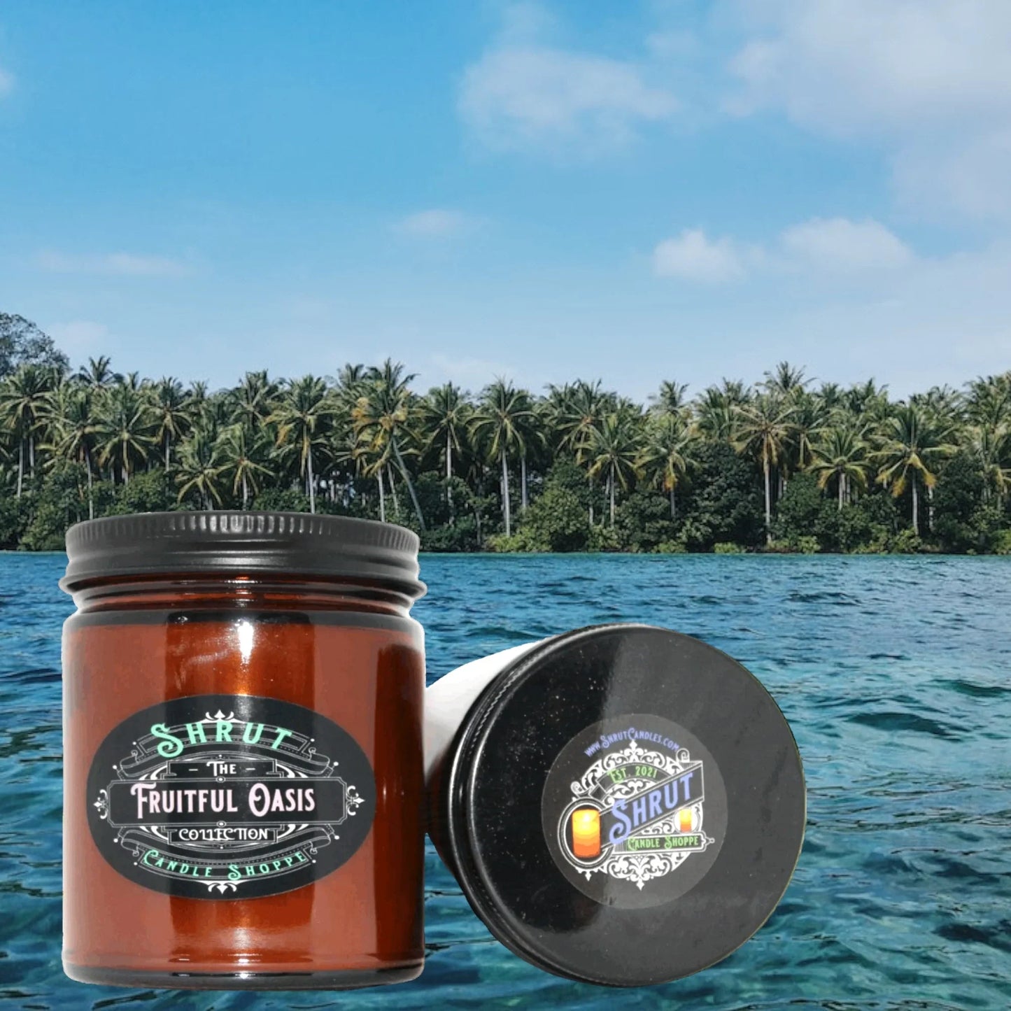 Fruitful Oasis Scented Candle - Escape to a Tropical Paradise