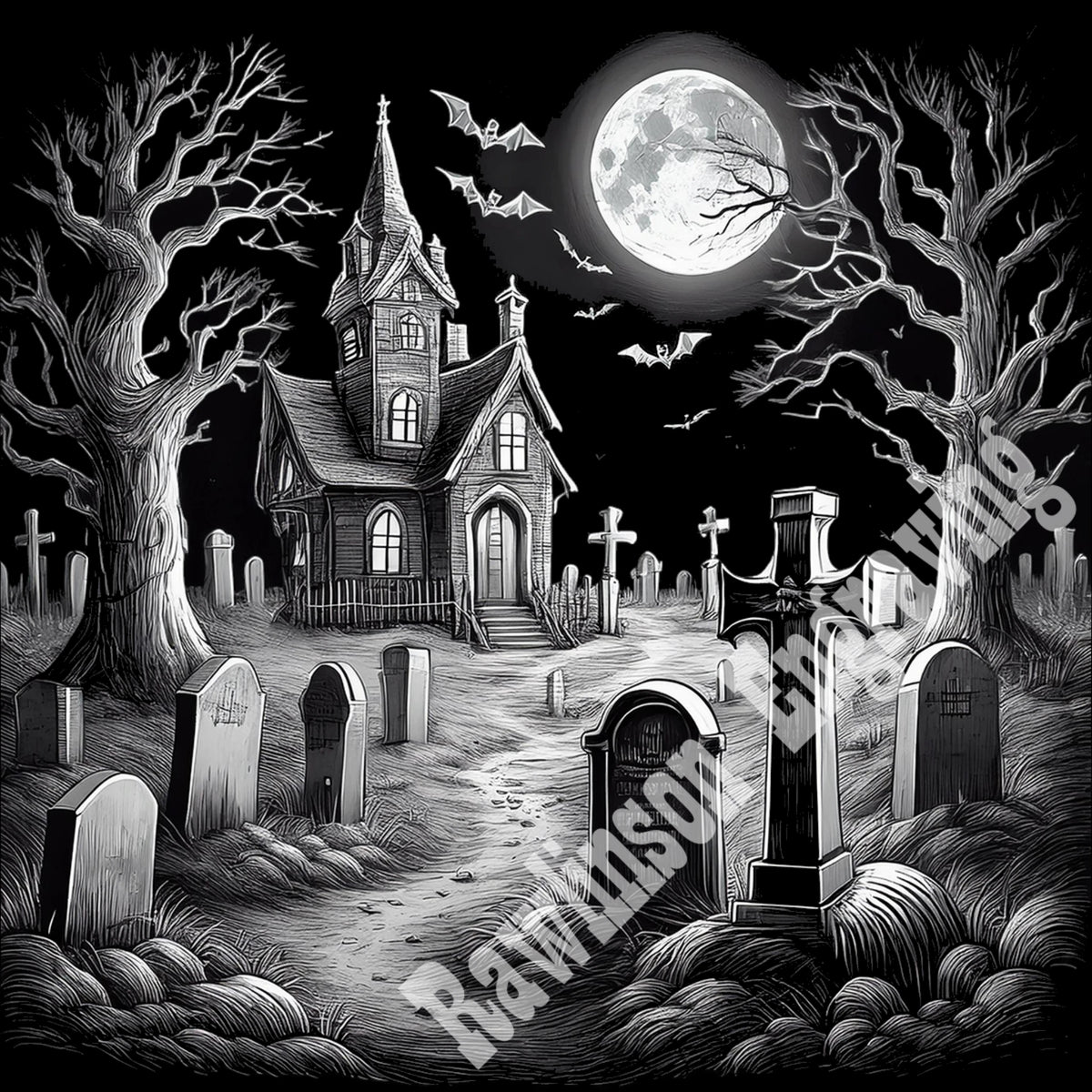 Halloween Custom Laser Engraved Square Slate Coasters