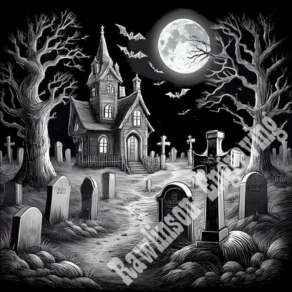 Halloween Custom Laser Engraved Square Slate Coasters