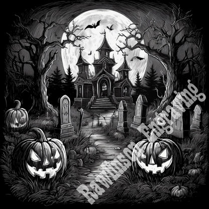 Halloween Custom Laser Engraved Square Slate Coasters