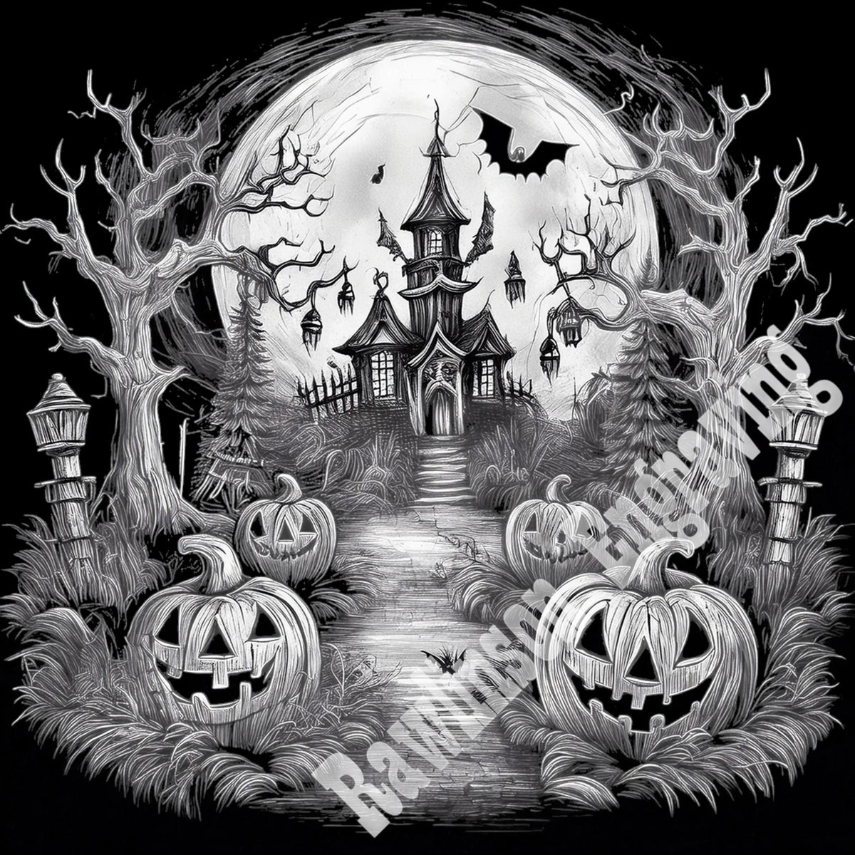 Halloween Custom Laser Engraved Square Slate Coasters